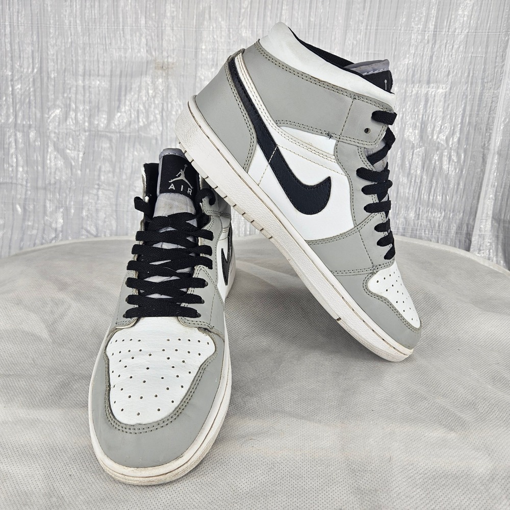 Nike Air Jordan 1 AJ1 Mens 8.5 Mid Light Smoke Gray Grey Anthracite 555112-603